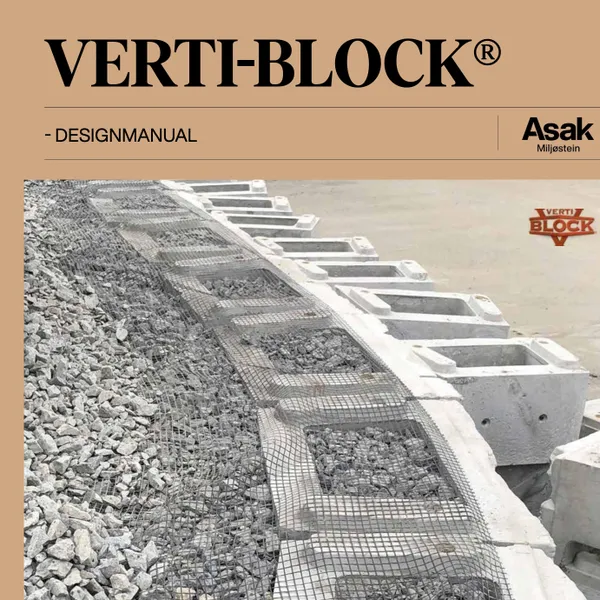 Verti-block designmanual, Koksmix, gråmix, grå støttemur, støttemur, mur, hagemur, betongmur, betongvegg, grå hagemur