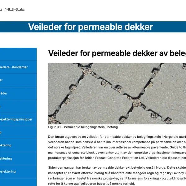 Veileder for permeable dekker
