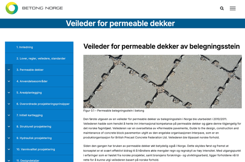 Veileder for permeable dekker